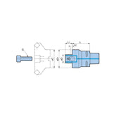 @Face mill arbor for cutting  edge-through cutters. - Makotools Industrial Supply Tools for Metal Cutting
